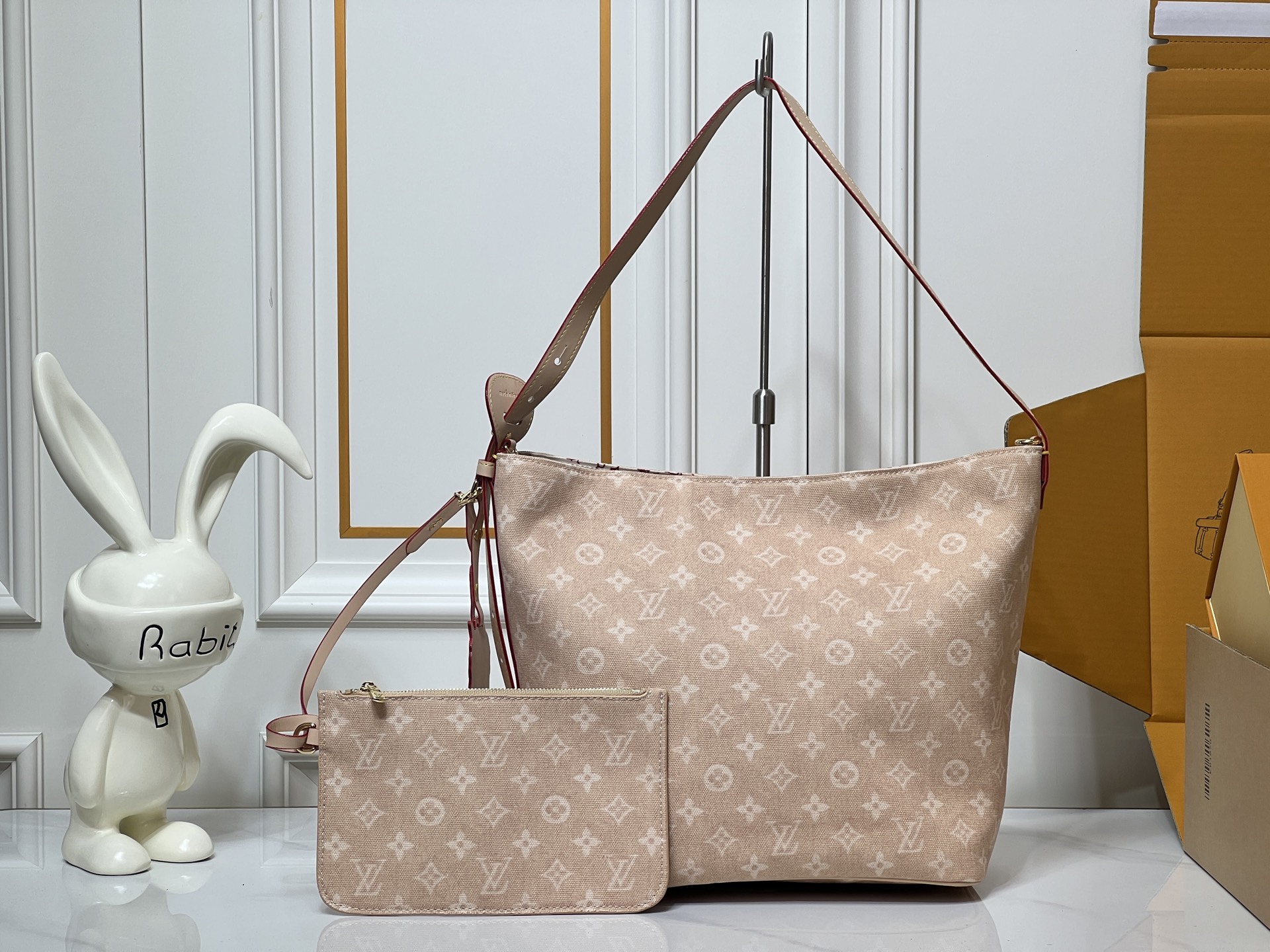 Louis Vuitton LV Side Trunk Handbag Premium Canvas Model M15154 Adjustable Strap Weekend Getaway Luxury Designer